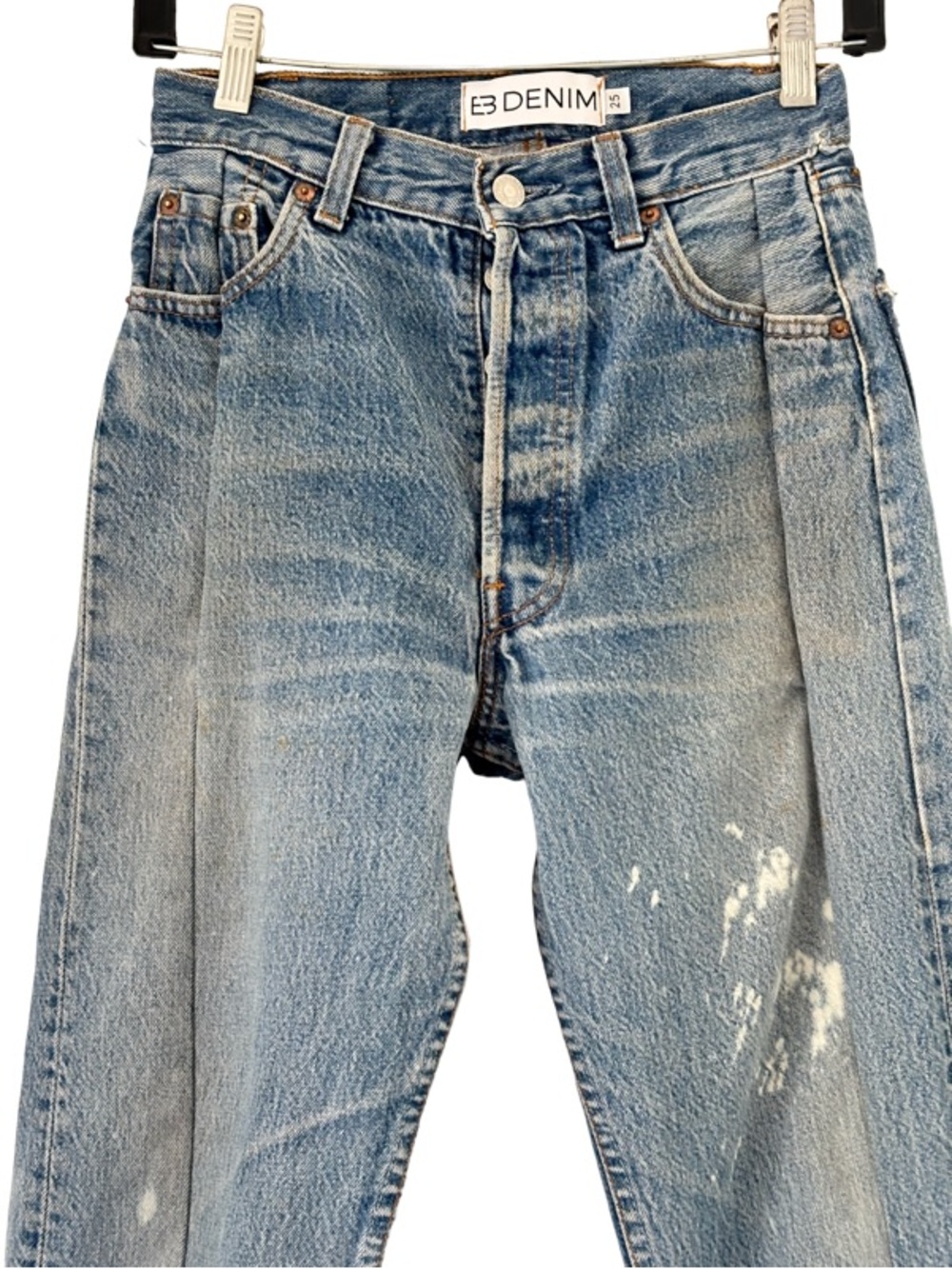 EB Denim Vintage Unraveled Straight Leg in Medium Wash Size 25 - Picture 6 of 10